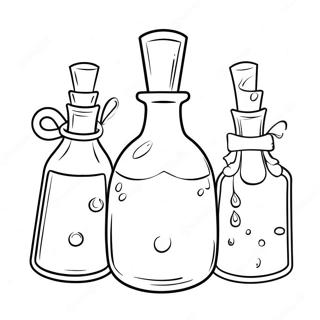 Magical Potion Bottles Coloring Page 21524-17458