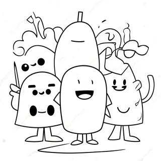 Bfdi Characters Adventure Coloring Page 2152-1833