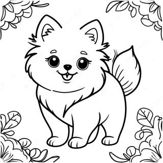 Pomeranian Puppy Coloring Page 21543-17470