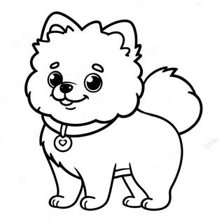 Pomeranian Puppy Coloring Page 21543-17471