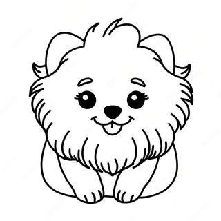 Pomeranian Puppy Coloring Page 21543-17472