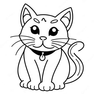 Spooky Black Cat Coloring Page 21574-17495