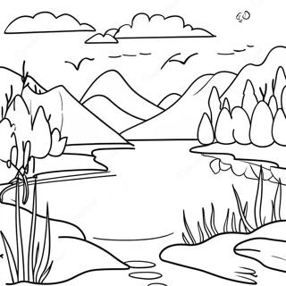 Lake App Scenic View Coloring Page 21583-17503