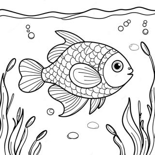 Colorful Fish Swimming In Lake Coloring Page 21584-17506