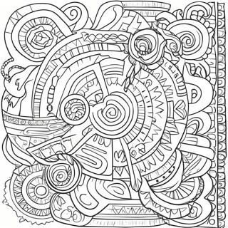 Colorful Indigenous Symbols Coloring Page 21594-17517