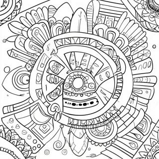 Colorful Indigenous Symbols Coloring Page 21594-17518