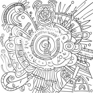 Colorful Indigenous Symbols Coloring Page 21594-17519