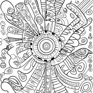 Colorful Indigenous Symbols Coloring Page 21594-17520