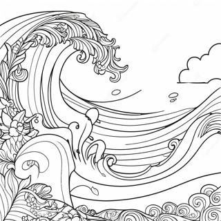 Waves Coloring Page 21613-17526