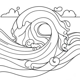 Gentle Ocean Waves Coloring Page 21614-17534