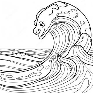 Gentle Ocean Waves Coloring Page 21614-17536