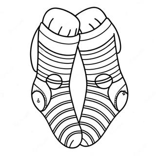 Striped Socks Coloring Page 21634-17545