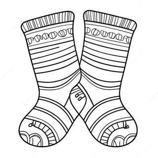 Striped Socks Coloring Page 21634-17546