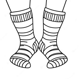 Striped Socks Coloring Page 21634-17548