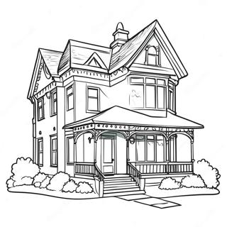 Victorian House Coloring Pages