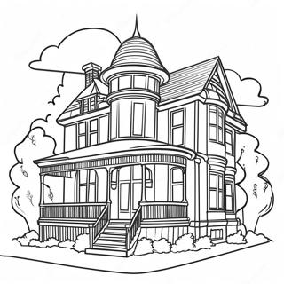 Victorian House Coloring Page 21653-17562