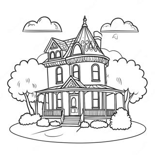 Victorian House Coloring Pages