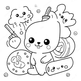 Kawaii Cute Doodle Coloring Page 21663-17574