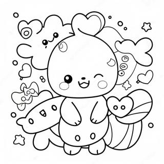 Kawaii Cute Doodle Coloring Page 21663-17576