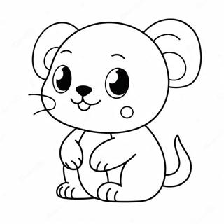 Adorable Kawaii Animal Coloring Page 21664-17566