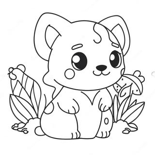 Adorable Kawaii Animal Coloring Page 21664-17567