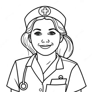 Nurse In Scrubs Coloring Page 21693-17595