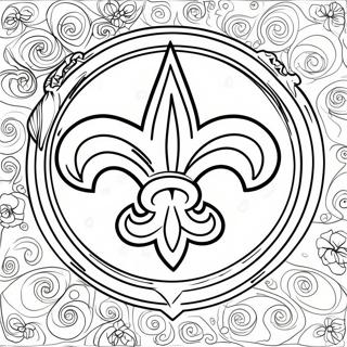 New Orleans Saints Logo Coloring Page 21713-17608