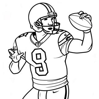 Drew Brees Throwing A Pass Coloring Page 21714-17610