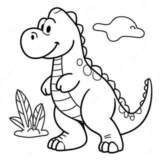 Barney The Dinosaur Coloring Page 2171-1847