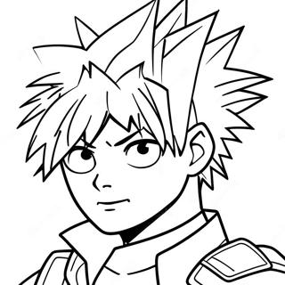 Cool Anime Boy With Spiky Hair Coloring Page 21724-17618