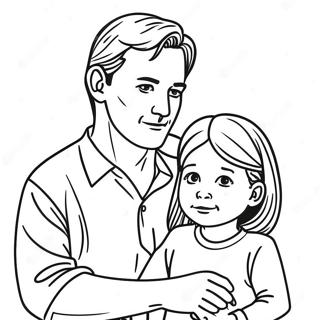 Dad And Daughter Coloring Pages