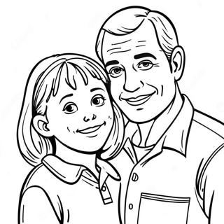 Dad And Daughter Coloring Page 21733-17622