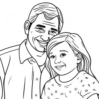 Dad And Daughter Coloring Page 21733-17623