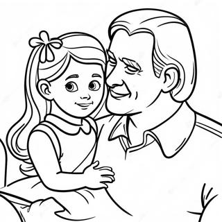 Dad And Daughter Coloring Page 21733-17624