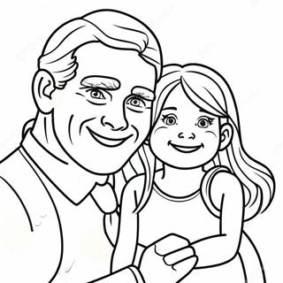 Happy Dad And Daughter Coloring Page 21734-17628