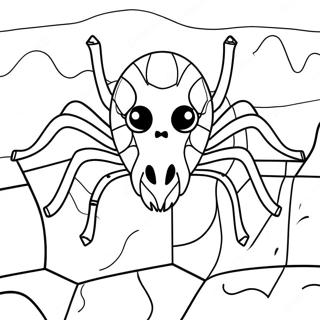 Minecraft Spider Coloring Pages