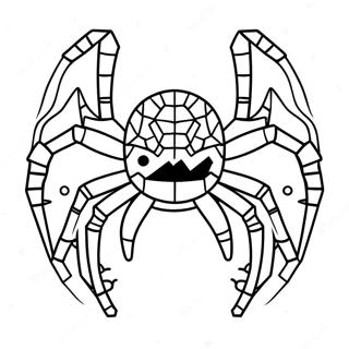 Creepy Minecraft Spider Coloring Page 21744-17634