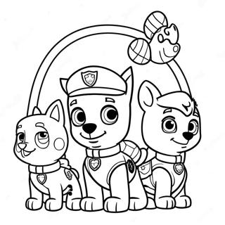 Charming Paw Patrol Characters Easter Coloring Page 21754-17642