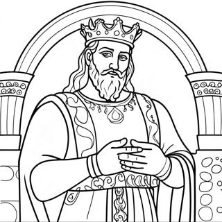 King Midas Touching Gold Coloring Page 21784-17661