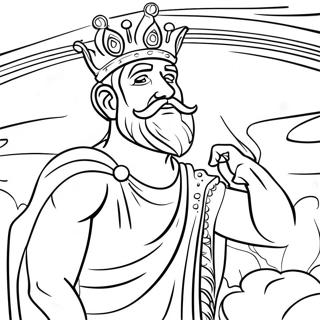 King Midas Touching Gold Coloring Page 21784-17662