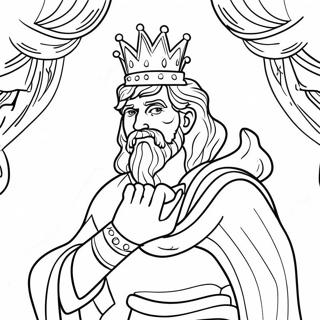 King Midas Touching Gold Coloring Page 21784-17663