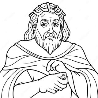 King Midas Touching Gold Coloring Page 21784-17664