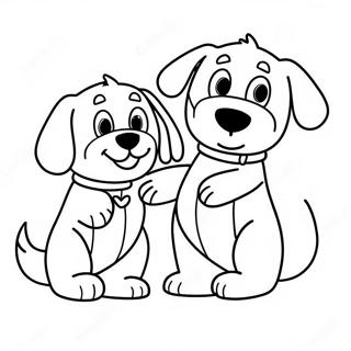 Steve And Maggie Playing Together Coloring Page 21794-17671