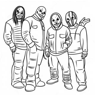 Slipknot Band Members Coloring Page 21804-17678