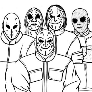 Slipknot Band Members Coloring Page 21804-17679