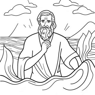 Moses Parting The Red Sea Coloring Page 21814-17692