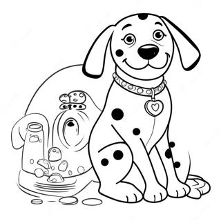 Marshall With Dalmatian Puppy Coloring Page 2182-1855