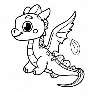 Baby Dragon Flying In The Sky Coloring Page 21843-17712