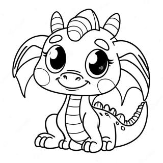 Cute Baby Dragon With Big Eyes Coloring Page 21844-17713