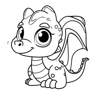 Cute Baby Dragon With Big Eyes Coloring Page 21844-17715